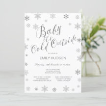 Redigerbar Baby It's Cold Outside Baby Shower