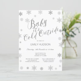 Redigerbar Baby It's Cold Outside Baby Shower  Inbjudningar