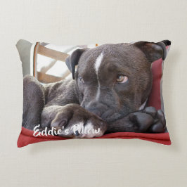 Redigerbar Baby Pitbull Puppy Prydnadskudde
