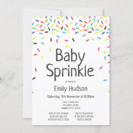 Redigerbar Baby Sprinkle Glass Isglass Inbjudan
