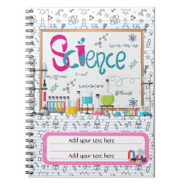 Redigerbar Back to school Science-anteckningsbok Anteckningsbok