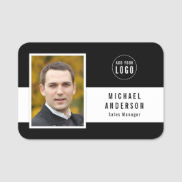 Redigerbar bakgrund Färg Lägg till ditt Logotyp-fo Namnbricka