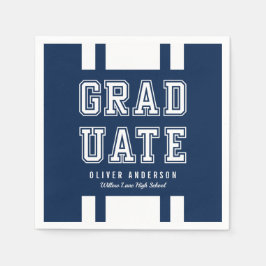 Redigerbar bakgrund Färg Varsity Student Pappersservett