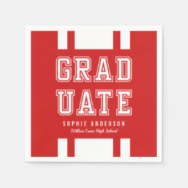 Redigerbar bakgrund Färg Varsity Student Pappersservett