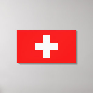 Redigerbar bakgrund, flagga av Schweitz Canvastryck