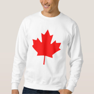 Redigerbar bakgrund Röd kanadenemaple Löv Souven Sweatshirt