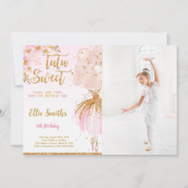 Redigerbar Ballerina Foto Inbjudan