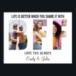 Redigerbar BFF Photo Collage Best Friend Birthday Poster<br><div class="desc">Anpassade BFF Photo Collage Best Friend Birthday</div>