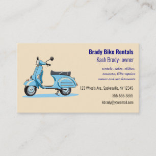 Redigerbar bike Rental Visitkort
