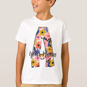 redigerbar bild Alphabet brev A-personlig T Shirt
