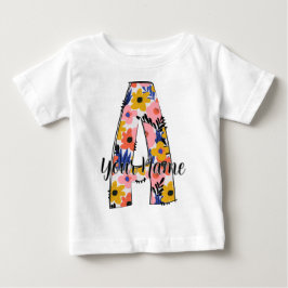 redigerbar bild Alphabet brev A-personlig T Shirt