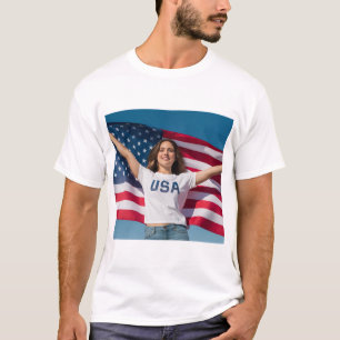 Redigerbar bild T-Shirt med personlig konstbild