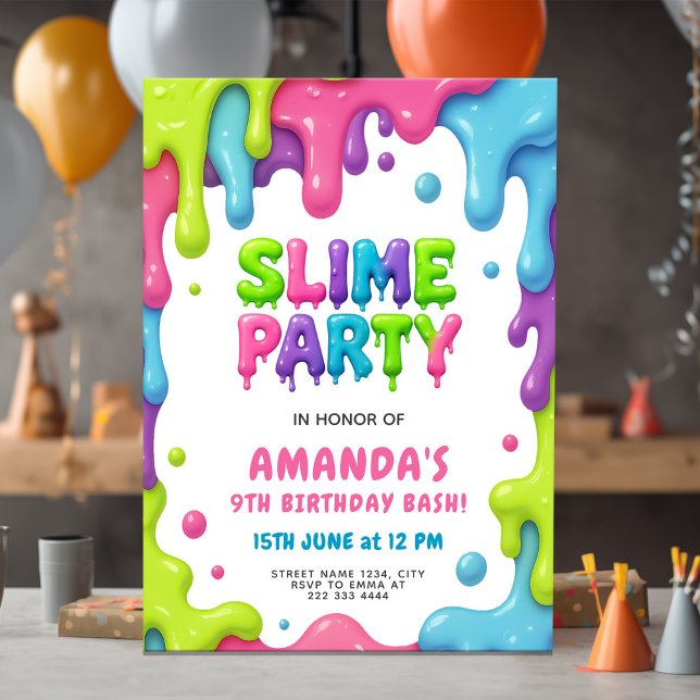 Redigerbar bildskärm - Barns födelsedag-Party Inbjudningar (Skapare uppladdad)