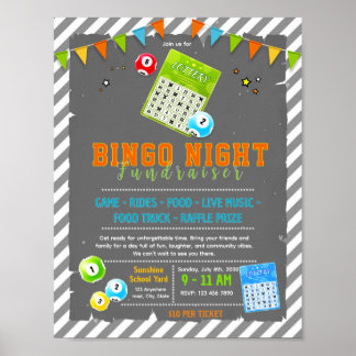 Redigerbar bingo insamlingsflygblad poster