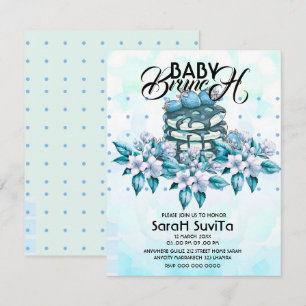 Redigerbar Blåbärs Baby Brunch Baby Shower Inbjuda Inbjudningar