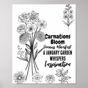 Redigerbar blombukett poster