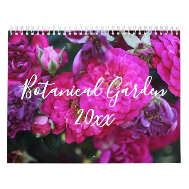 Redigerbar Blommatur Fotografering Hela Året Kalender (Omslag)