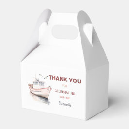 Redigerbar Boat Birthday Gable Box/ Favor Box - Bo Presentaskar
