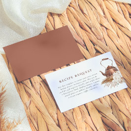 Redigerbar Boho Pampas Terrakotta Bröllopsdusch Tilläggskort