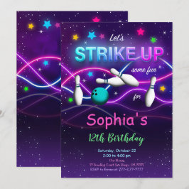 Redigerbar Bowling Inbjudan