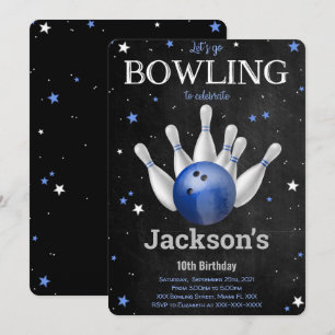 Redigerbar Bowlinginbjudan för Pojkar Inbjudningar