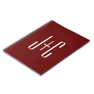 Redigerbar Burgundy Red Background & White Text Anteckningsbok