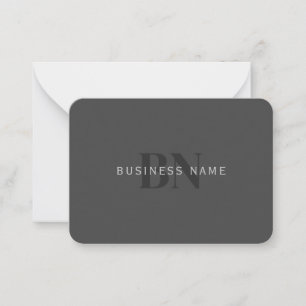 Redigerbar Business Namn (eller annan text) Grått Anteckningskort