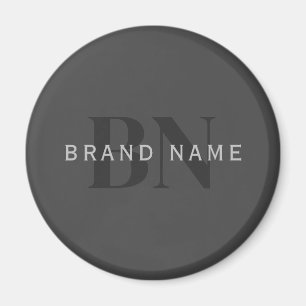 Redigerbar Business Namn (eller annan text) Grått Magnet