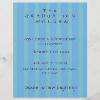 Redigerbar cabana-randig examensinbjudan