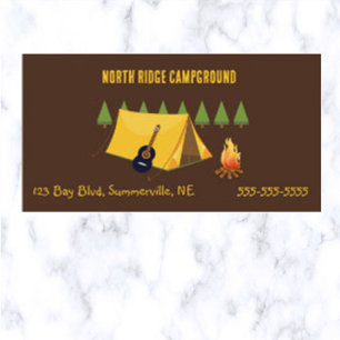 Redigerbar Campground Visitkort