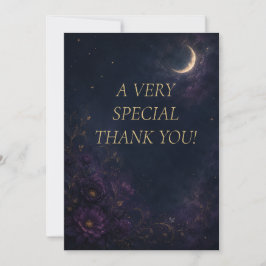 Redigerbar Celestial Gothic Bröllop Tackkort Tack Kort