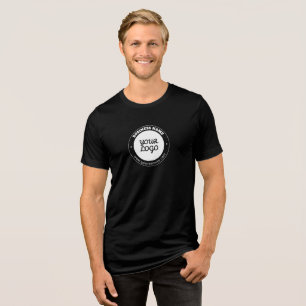 Redigerbar cirkulär Logotyp och uppladdad mall T Shirt