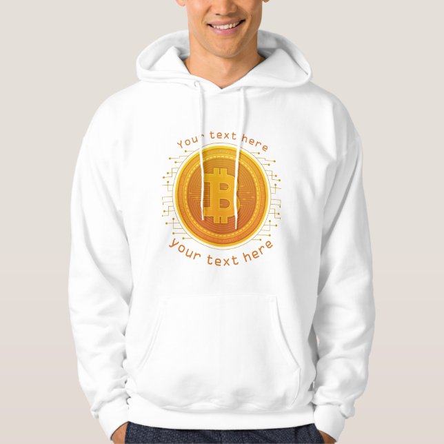 redigerbar citattecken för kryptomynt hoodie (Framsida)