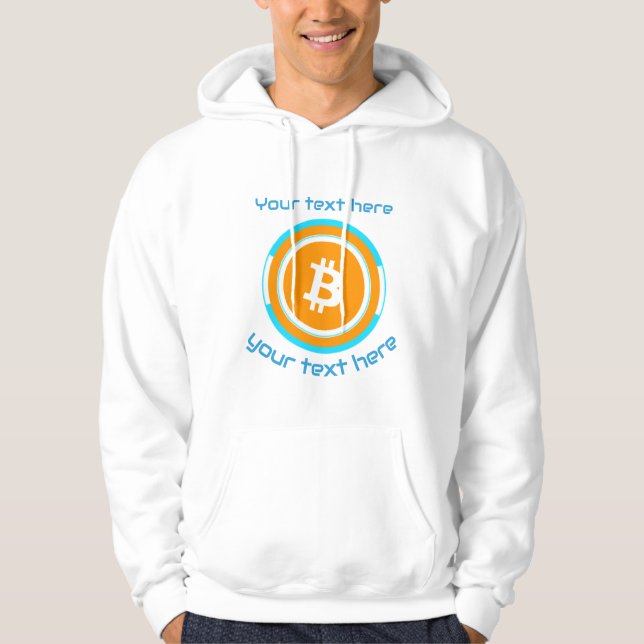 redigerbar citattecken för kryptomynt hoodie (Framsida)