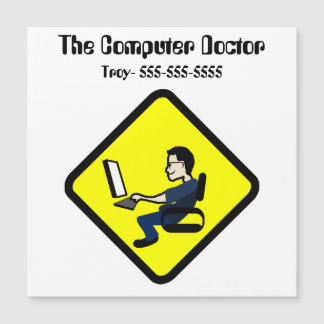 Redigerbar datordoktor magnet