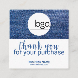 REDIGERBAR DENIM BLUE LOGOTYP BUSINESS TACK DIG CA TILLÄGGSKORT