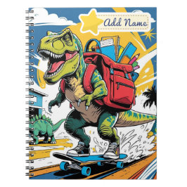 Redigerbar Dinosaurie Skolblock – Röd Ryggsäck Anteckningsbok