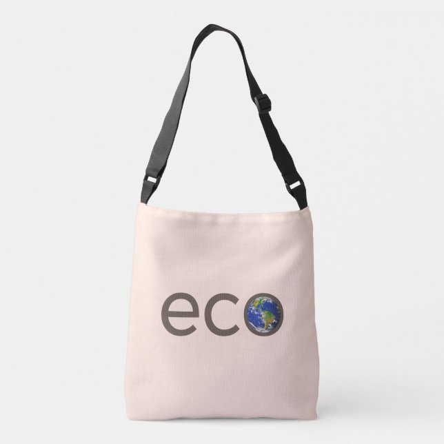 Redigerbar Eco Earth på Elfenben Axelväska (Baksida)