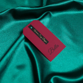 Redigerbar Elegant Sidentöj Brandingdesign Presentetikett