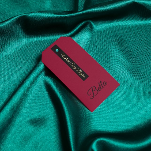Redigerbar Elegant Sidentöj Brandingdesign Presentetikett (Skapare uppladdad)
