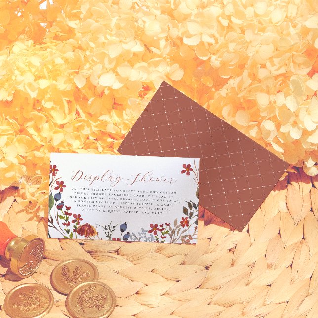 Redigerbar Elegant Vildblomma Blommig Bröllopsfest Tilläggskort (Skapare uppladdad)