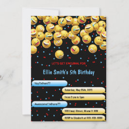 Redigerbar Emoji-inbjudan Inbjudningar