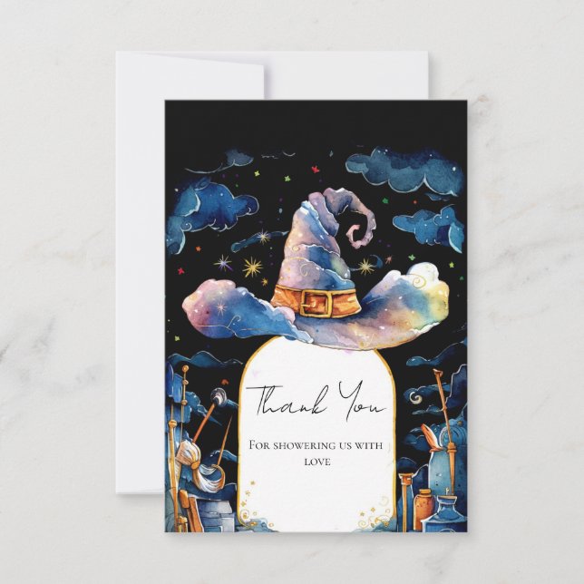 Redigerbar enkel guide - babyvisningsprogram tack kort (Framsida)