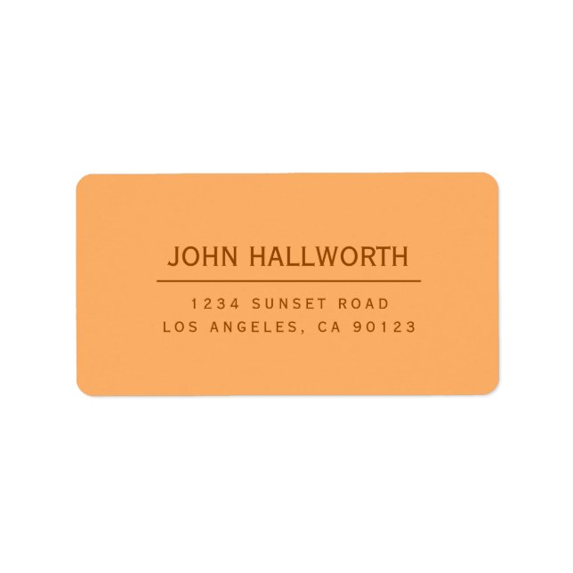 Redigerbar enkel returetikett adressetikett (Framsidan)