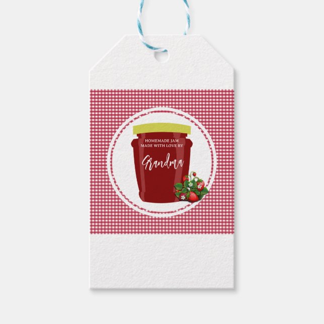 Redigerbar etikettetikett för Homemade Sylt Presentetikett (Framsidan)