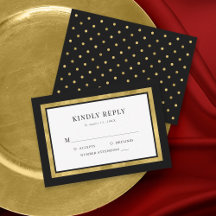 Redigerbar Färg Classic Guld Bröllop RSV