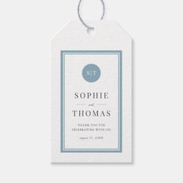 Redigerbar Färg Classic Round Monogram Bröllop Presentetikett