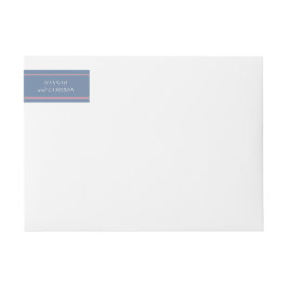 Redigerbar färg Dammig blå minimalistisk design Etikettband