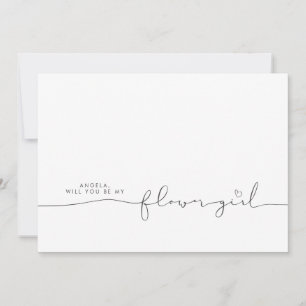 Redigerbar Färg Flower Girl Minimalist Typography