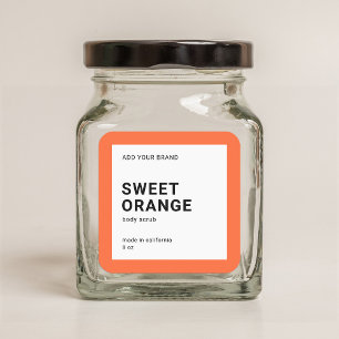 Redigerbar Färg Modern Minimalist Product Label Fyrkantigt Klistermärke